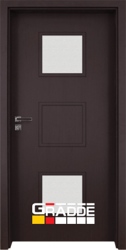 Интериорна врата Gradde Bergedorf, модел 2, Орех Рибейра