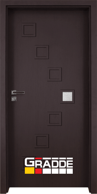Интериорна врата Gradde Zwinger, модел 1, Орех Рибейра