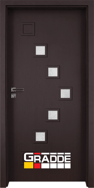 Интериорна врата Gradde Zwinger, модел 3, Орех Рибейра