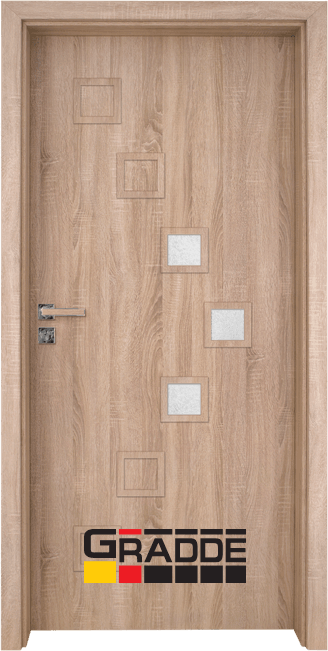 Интериорна врата Gradde Zwinger, модел 2, Дъб Вераде