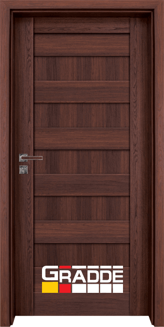 Интериорна врата Gradde Aaven Voll, цвят Орех Рибейра