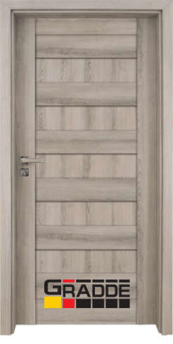 Интериорна врата Gradde Aaven Voll, цвят Орех Рибейра