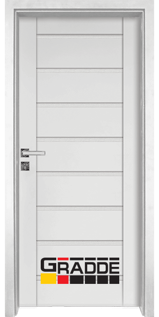 Интериорна врата Gradde Axel Glas - цвят Бял мат