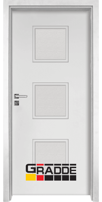 Интериорна врата Gradde Bergedorf, цвят Бял Мат